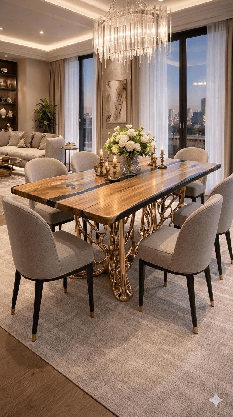 Modern Teak Dining Table